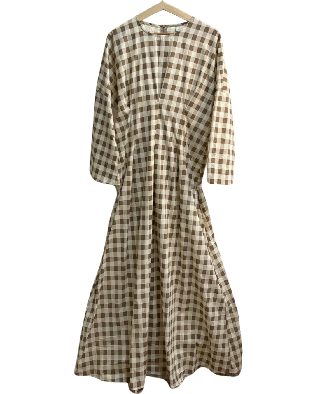 Gingham Brown Dress