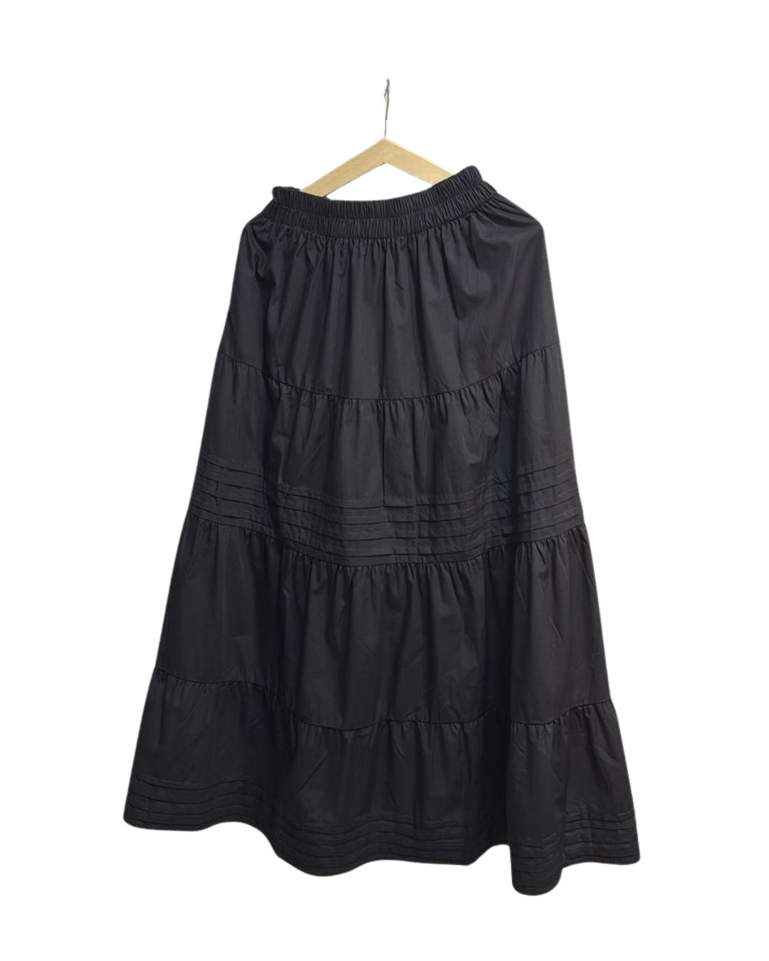 Pleat Detail Tiered Skirt