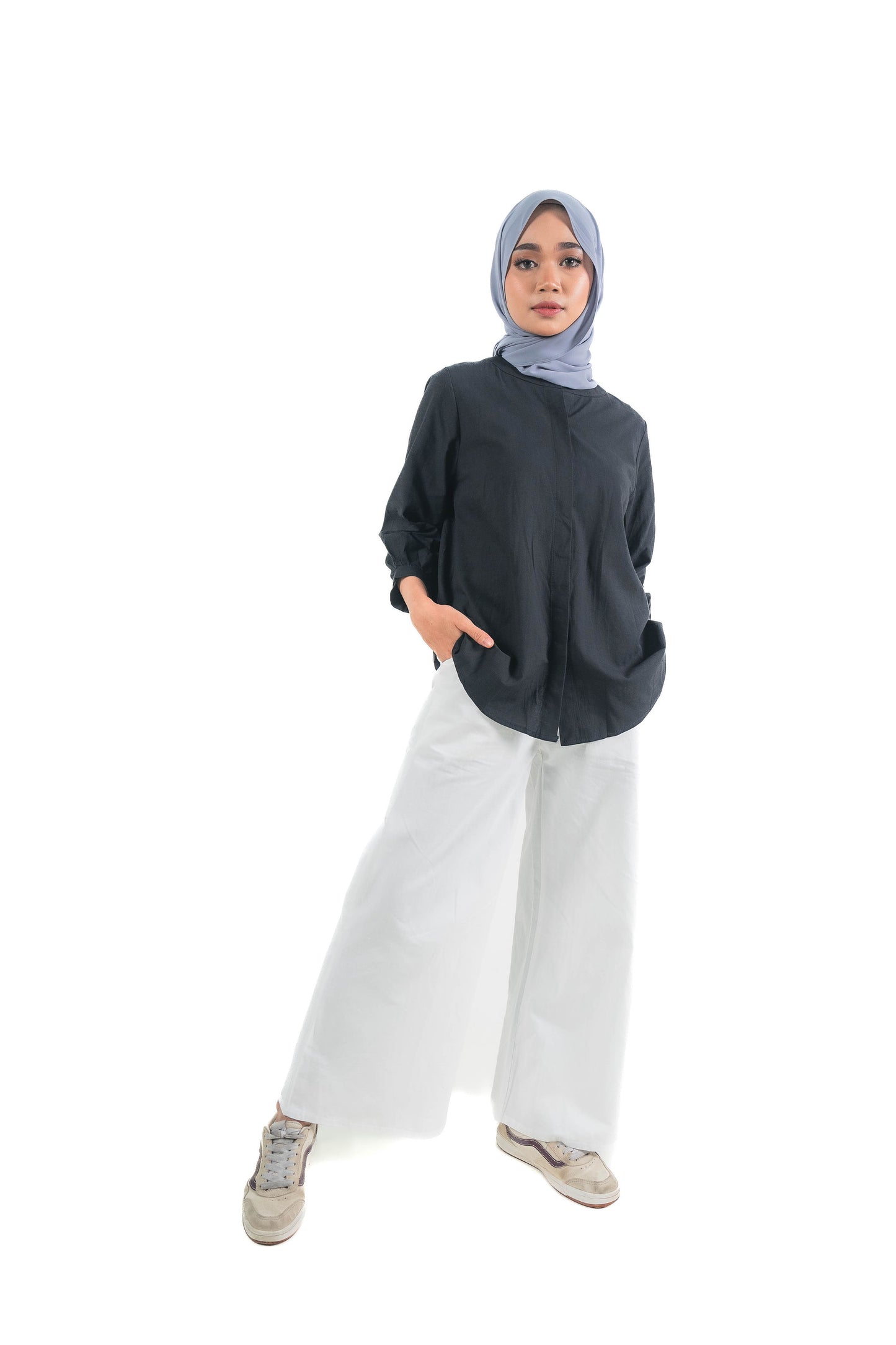 Wide Leg Trousers in White