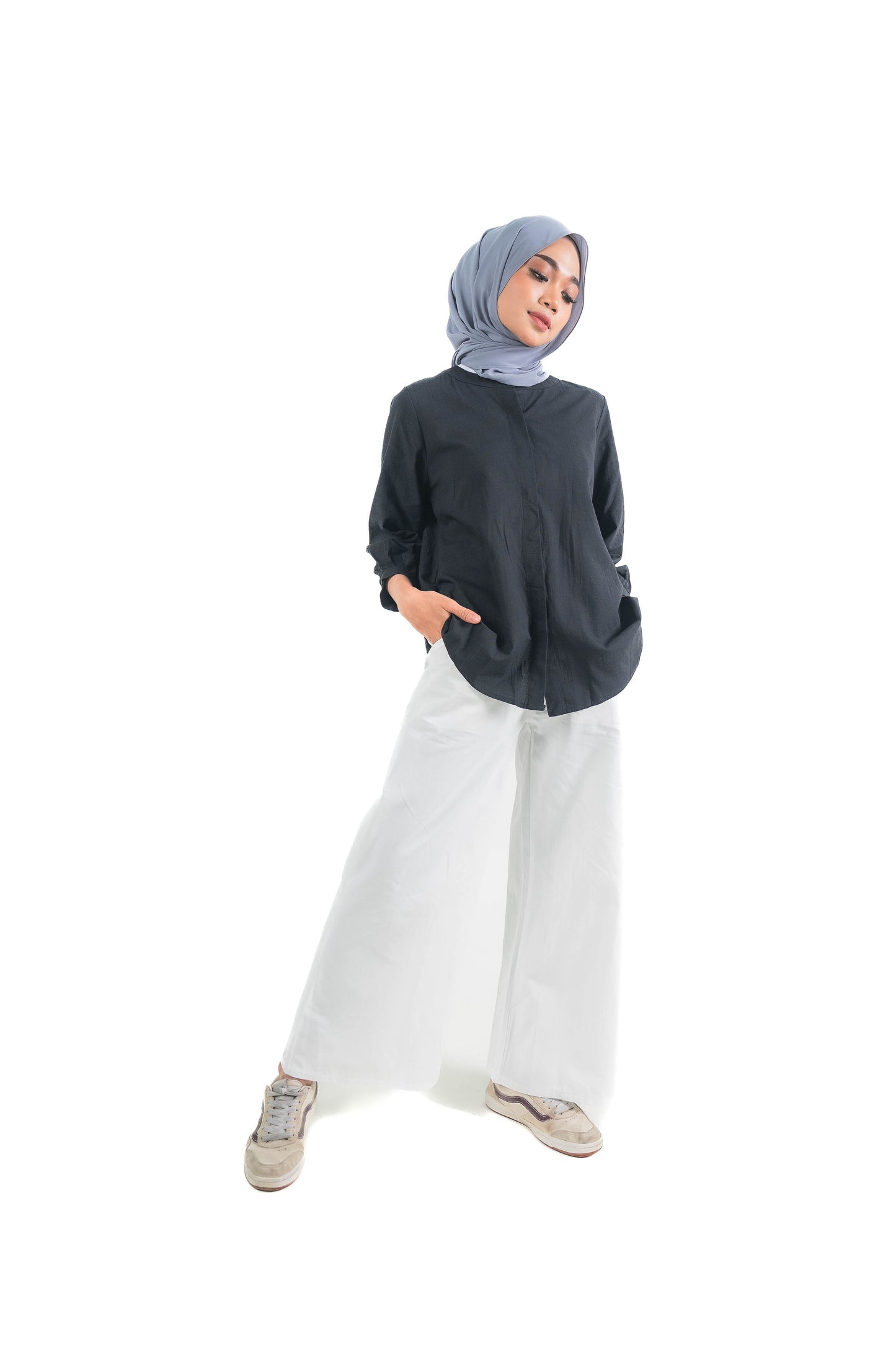 Wide Leg Trousers in White