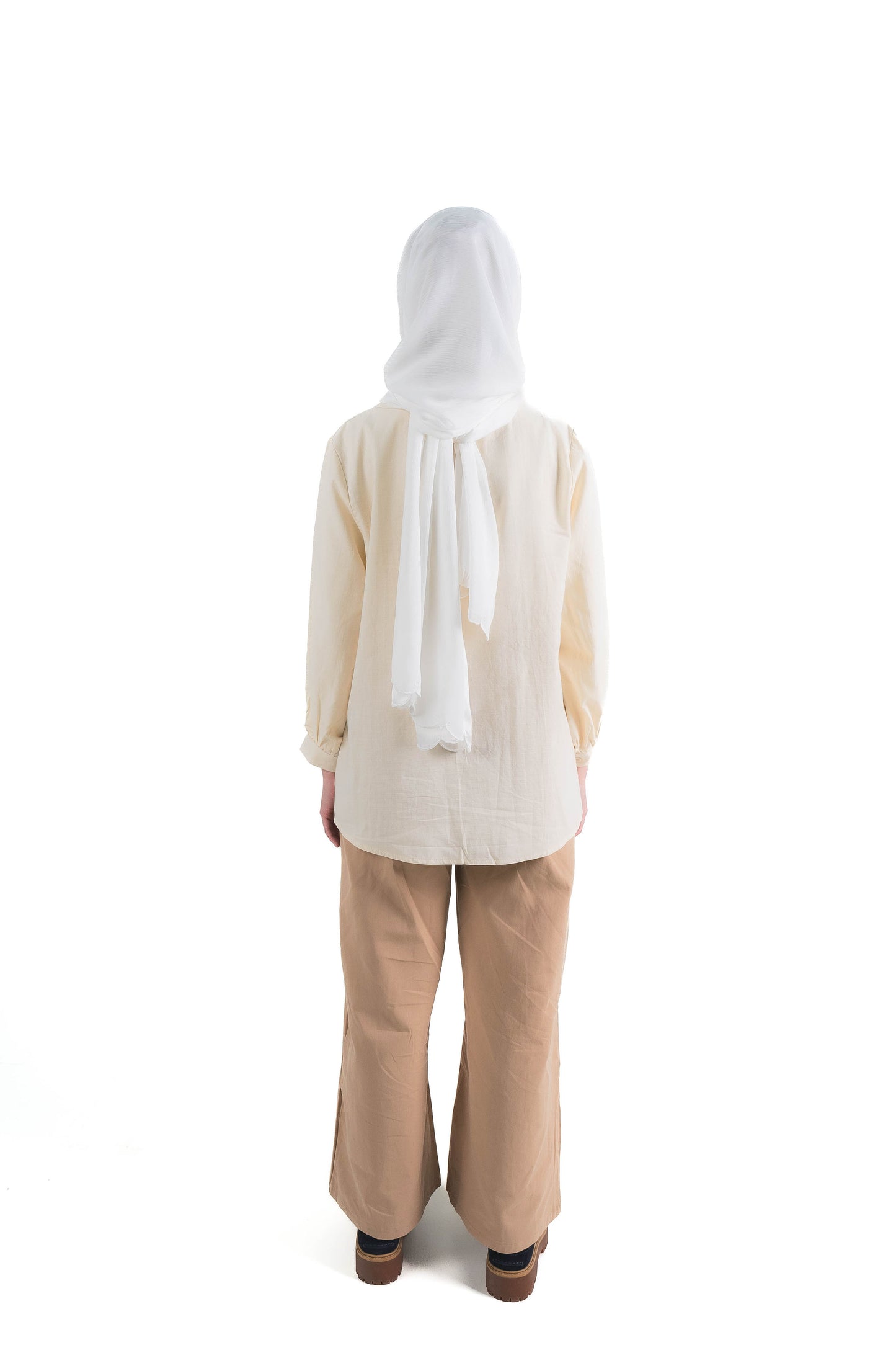 Plain Linen Shirt in Cream